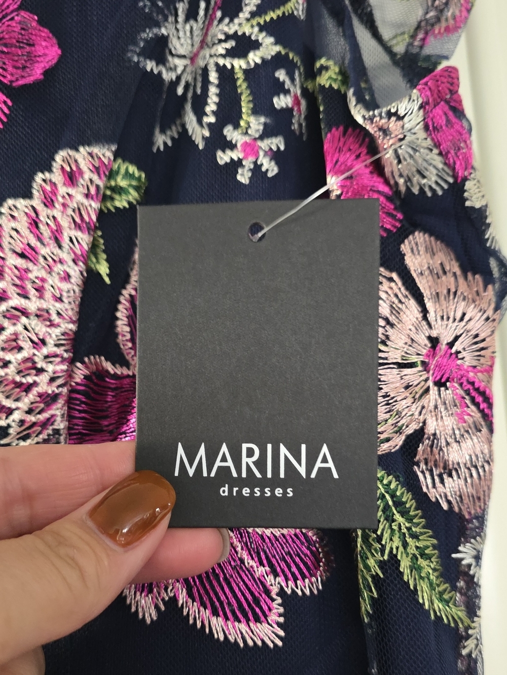 NWT MARINA | $169 Embroidered Flutter Sleeve Midi Dress] - Picture 7 of 8